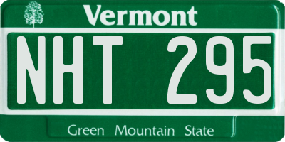 VT license plate NHT295