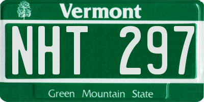 VT license plate NHT297