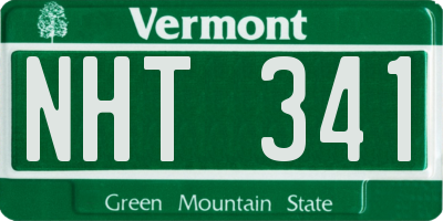 VT license plate NHT341