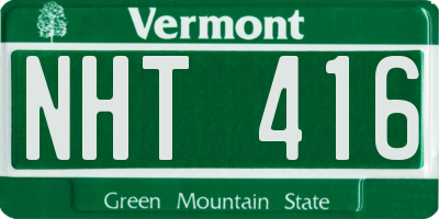 VT license plate NHT416
