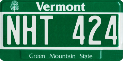 VT license plate NHT424