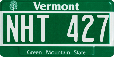 VT license plate NHT427