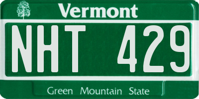 VT license plate NHT429