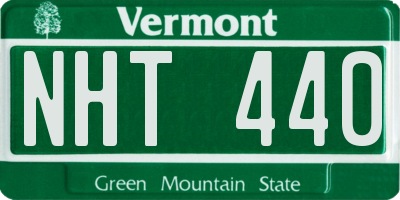 VT license plate NHT440