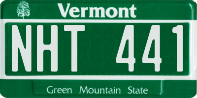 VT license plate NHT441
