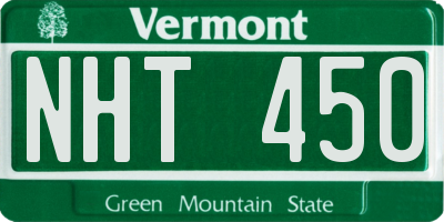 VT license plate NHT450