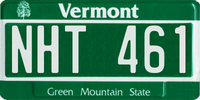 VT license plate NHT461