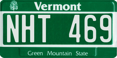 VT license plate NHT469