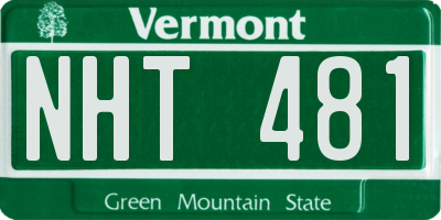 VT license plate NHT481