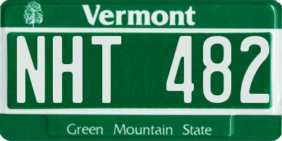 VT license plate NHT482
