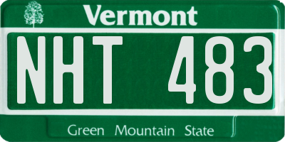 VT license plate NHT483