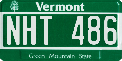 VT license plate NHT486