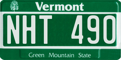 VT license plate NHT490