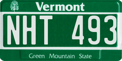 VT license plate NHT493