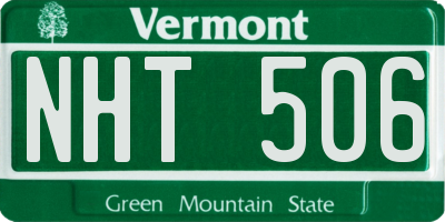 VT license plate NHT506