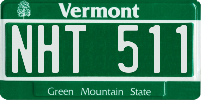VT license plate NHT511