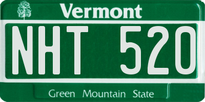 VT license plate NHT520