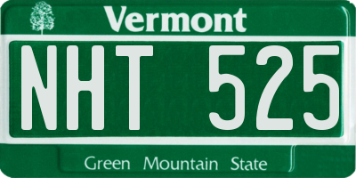 VT license plate NHT525