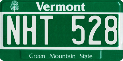 VT license plate NHT528