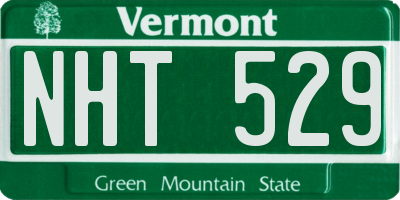 VT license plate NHT529