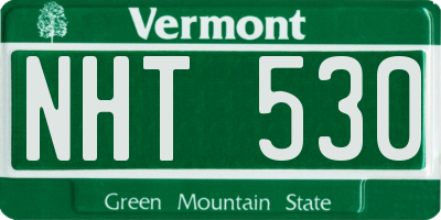 VT license plate NHT530