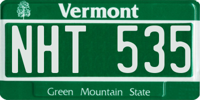 VT license plate NHT535