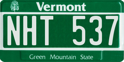 VT license plate NHT537