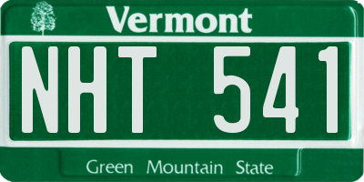 VT license plate NHT541