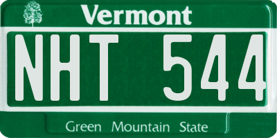 VT license plate NHT544