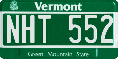 VT license plate NHT552