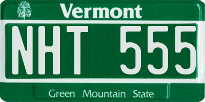VT license plate NHT555