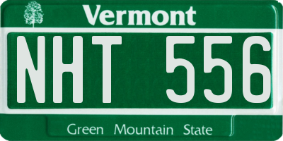VT license plate NHT556
