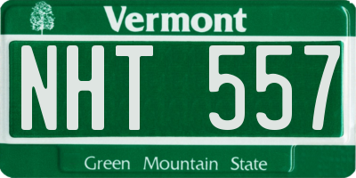 VT license plate NHT557
