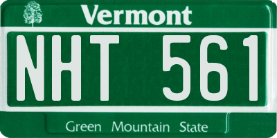 VT license plate NHT561
