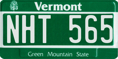 VT license plate NHT565
