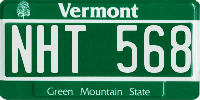 VT license plate NHT568