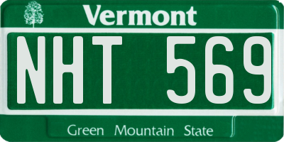 VT license plate NHT569