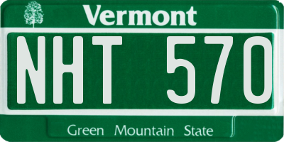 VT license plate NHT570