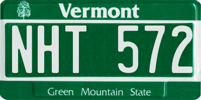VT license plate NHT572