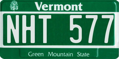 VT license plate NHT577