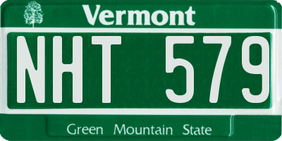 VT license plate NHT579