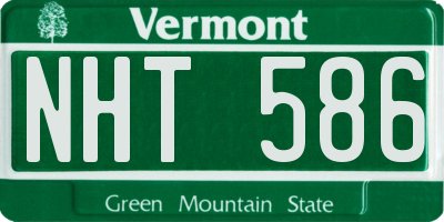 VT license plate NHT586