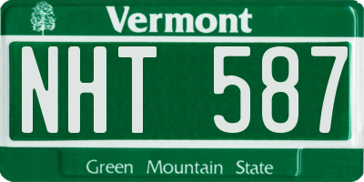 VT license plate NHT587