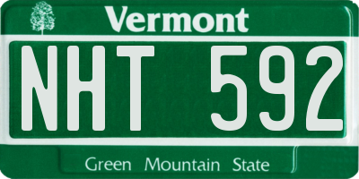 VT license plate NHT592