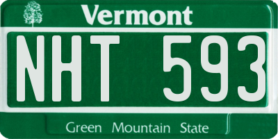 VT license plate NHT593