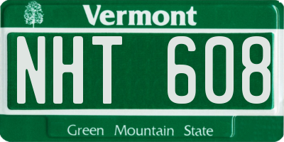 VT license plate NHT608