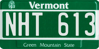 VT license plate NHT613