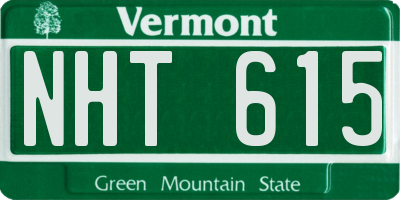 VT license plate NHT615