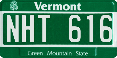 VT license plate NHT616