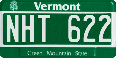 VT license plate NHT622